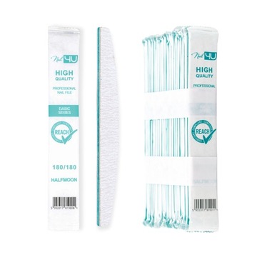 Pilnik Nail4u Basic 180/180 ŁÓDKA w papierowym opakowaniu 25 sztuk