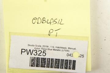 PW325 SKODA SCALA ODRAZKA SVĚTLO PRAVÝ ZADNÍ 657945702