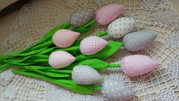 ТКАНЕВЫЕ ТЮЛЬПАНЫ 35 см БУКЕТ 10 шт.