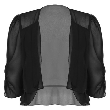 Womens Elegant Ruffle Bolero Shrug Jacket Half Sle