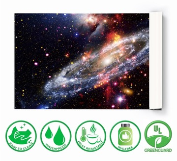 Защитный коврик на стол 90х45 космические звезды