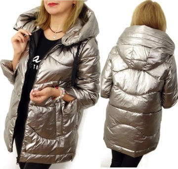 Kurtka Pikowana Zimowa z Kapturem MOON 44 2XL