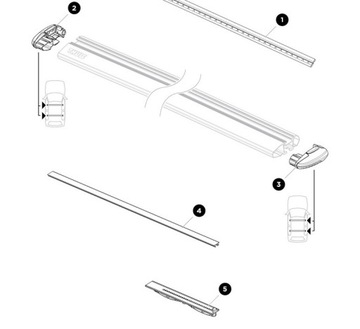 THULE Уплотнитель крыла 150см