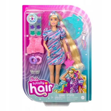 BARBIE Lalka Totally Hair Gwiazdki HCM88