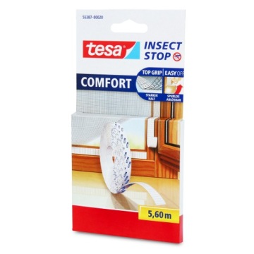 Самоклеящаяся липучка для москитной сетки tesa 5,6 м белая