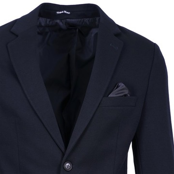 MARYNARKA MĘSKA GRANATOWA WIZYTOWA ELEGANCKA SLIM CASUAL BIZNES TURECKA 52
