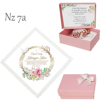 БЕЛАЯ КРЕСТАЛЬНАЯ ХАНИЦА для мальчика, девочки, КРЕЩЕНИЕ, ИМЯ, коробка