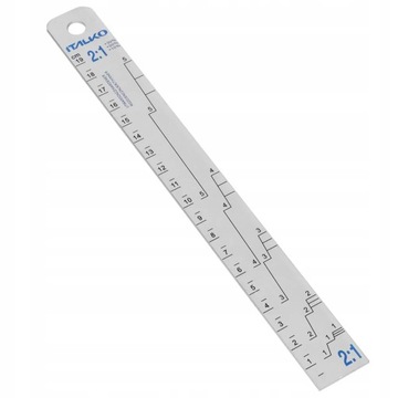 Listwa dwustronna aluminiowa do mieszania farb lakierów 3:1 2:1 długa 35cm