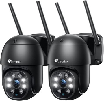 2szt KAMERA ZEWNĘTRZNA WIFI OBROTOWA BEZPRZEWODOWA IP 2.5K 4MPx ŚLEDZENIE