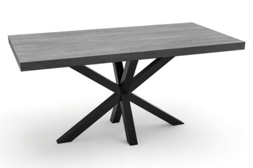 Stół prostokątny Pająk metalowe nogi w stylu LOFT 200x100cm Beton jasny