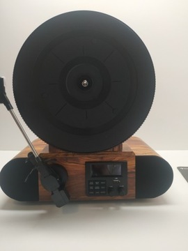 Gramofon retro radio DAB+ USB BT drewno AUX