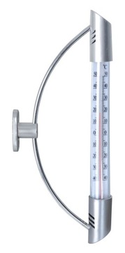 Termometr okienny zewnętrzny srebrny na okno 24 cm