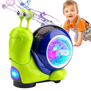 Интерактивная электрическая игрушка-улитка со светом и музыкой.