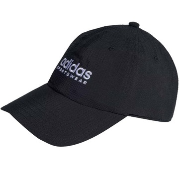 ADIDAS SEERSUCKER DAD CAP CZAPKA Z DASZKIEM BEJSBOLÓWKA CZARNA