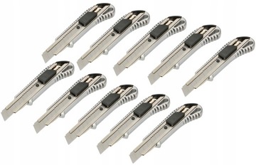 10x NÓŻ DO TAPET NOŻYK METALOWY OSTRZE ŁAMANE 18MM