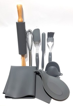 PRZYBORY SILIKONOWE MATA+WAŁEK ZESTAW 9 elem. 1503