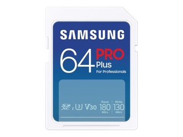 Карта памяти Samsung PRO Plus SDXC 64 ГБ UHS-I U3, версия 2023 г.