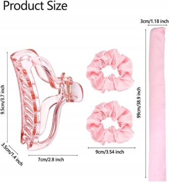 Bez ciepa opaska do loków z spinkami do wosów i