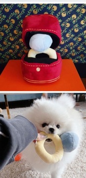 Креативная коробочка для колец, плюшевая игрушка, веселые рождественские подарки