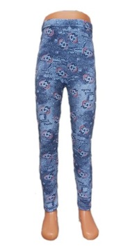 OCIEPLANE getry LEGINSY legginsy PANDA jeans 140