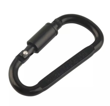 Карабин 80 мм алюминиевый навинчивающийся черный тип D