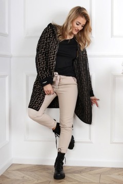 Женская куртка для женского пальто Alpaka Тепловой свитер длинный ползунок капюшона Удобный 2107