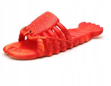 letnie kapcie klapki homar plażowe czerwone 34-35