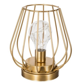 Elegancka złota lampka stołowa LED GLAM druciana