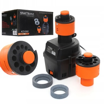ТОЧИЛКА ДЛЯ ДРЕЛ KRAFT 95 Вт, 3–16 мм ПЕРЕХОДНИК 2 КАМНИ 2 ГОЛОВКИ KD1560
