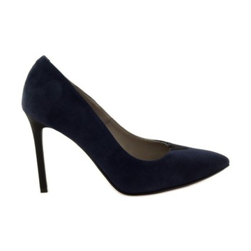 Niebieskie Zamsz Buty Czółenka Edeo r.39
