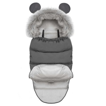 СПАЛЬНЫЙ МЕШОК ДЛЯ КОЛЯСКИ ELMI RICOKIDS - ТЕМНО-СЕРЫЙ