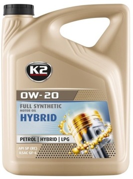 OLEJ K2 TEXAR 0W20 HYBRID 5L| syntetyczny do hybrydy| API SP RC| ILSAC GF-6