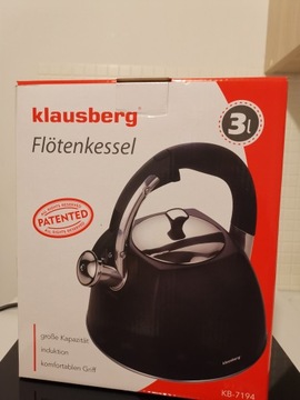 Чайник Klausberg со свистком 3л Kb-7194матовый черный