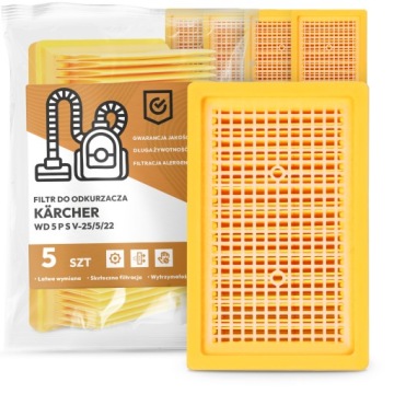 5 x Filtr Pro Vysavač Kärcher Wd 5 P S V-25/5/22 Vzduchu Odolný Em-w