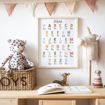 Развивающий плакат Алфавит А3 МОНТЕССОРИ