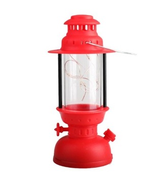 ZNICZ LAMPA LATARENKA LED OZDOBA NA BATERIE RED