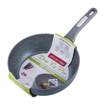 PATELNIA GRANITOWA GŁĘBOKA 26 CM INDUKCJA KAMILLE