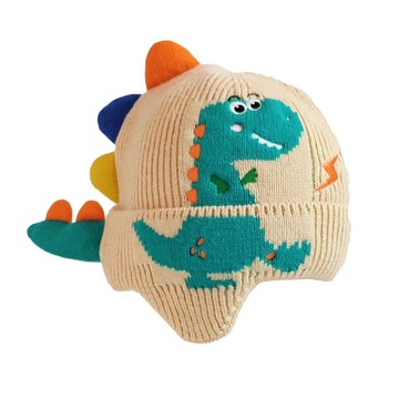Śliczna czapka z uszami dinozaura Wiatroszcze