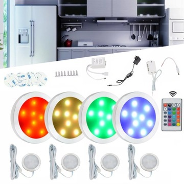 4 SZT 2W 12V OŚWIETLENIE KUCHENNE PODSZAFKOWE OŚWIETLENIE LED POD SZAFKĄ
