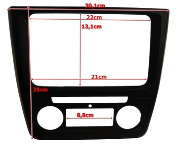 Маскирующая рамка на магнитолу Skoda Yeti Octavia.
