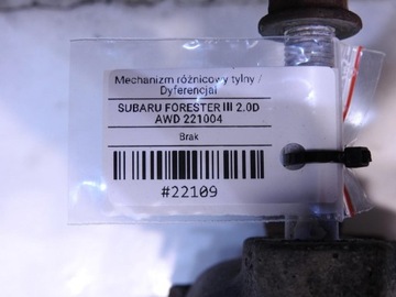 NÁPRAVA DIFER SUBARU FORESTER III 2.0 D
