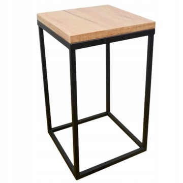 SIMPLE-12 Kwietnik 40cm metalowy czarny blat 1-poziomowy