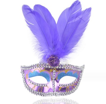 Маска для глаз (венецианская) перья ВЕНЕЦИЯ Фотобудка Курица Карнавал