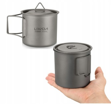 KUBEK KEMPINGOWY TYTANOWY PRZENOŚNY LEKKI 300ml