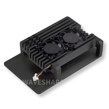 Алюминиевый корпус для Raspberry Pi 5 с двумя вентиляторами ШИМ и радиатором
