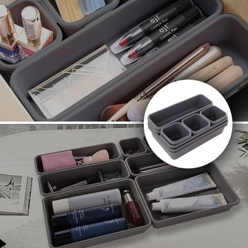 8x ЯЩИК-ОРГАНИЗАТОР ВСТАВКА НАСТОЛЬНЫЙ ШКАФ КОНТЕЙНЕР ДЛЯ СТОЛОВЫХ ПРИБОРОВ