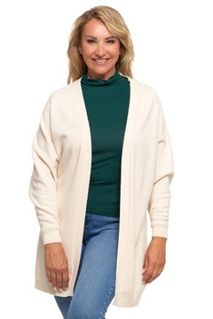 ДЛИННЫЙ ЖЕНСКИЙ КАРДИГАН ЖЕНСКИЙ ДЖЕМПЕР MORAJ БЕЖЕВЫЙ Размер XXL