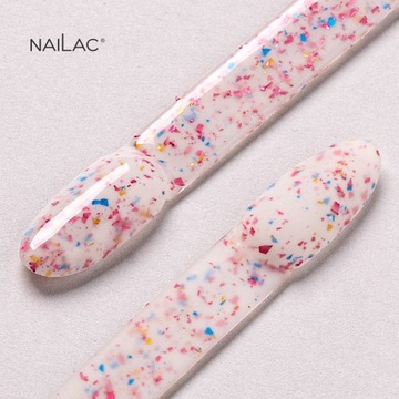 Каучуковая база Glammy Base Milk Confetti, база 2в1 и цвет NaiLac, 7 мл