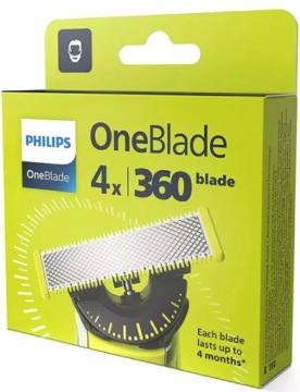 4 лезвия PHILIPS Oneblade 360 ​​ORIGINAL BLADE BLADE PRO SHAR HEAD