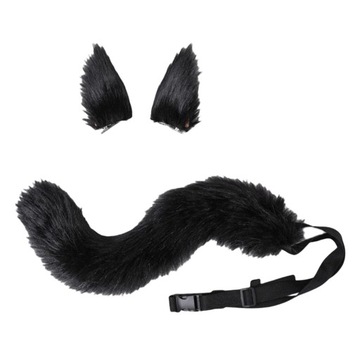 Ozdoby do kostiumów Cosplay Akcesoria do kostiumów Furry na fantazyjne przyjęcie Czarne